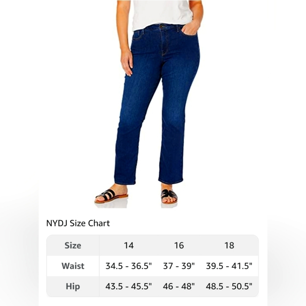 π£ NYDJ Barbara Boot Cut π Denim Jeans Women's 18W NWOT S 18W π Lift X Tuck - Picture 3 of 7